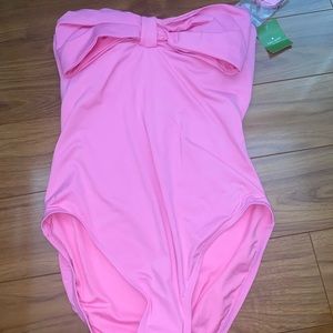 Kate spade light pink bow bathing suit